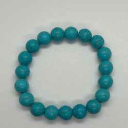 Handmade turquoise bracelet gemstone jewelry blue December birthstone bracelet natural gemstone crystal jewelry large beads maximalist jewel